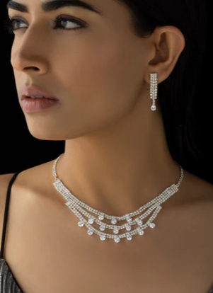 Diamond Lookalike Necklace (American Diamond)