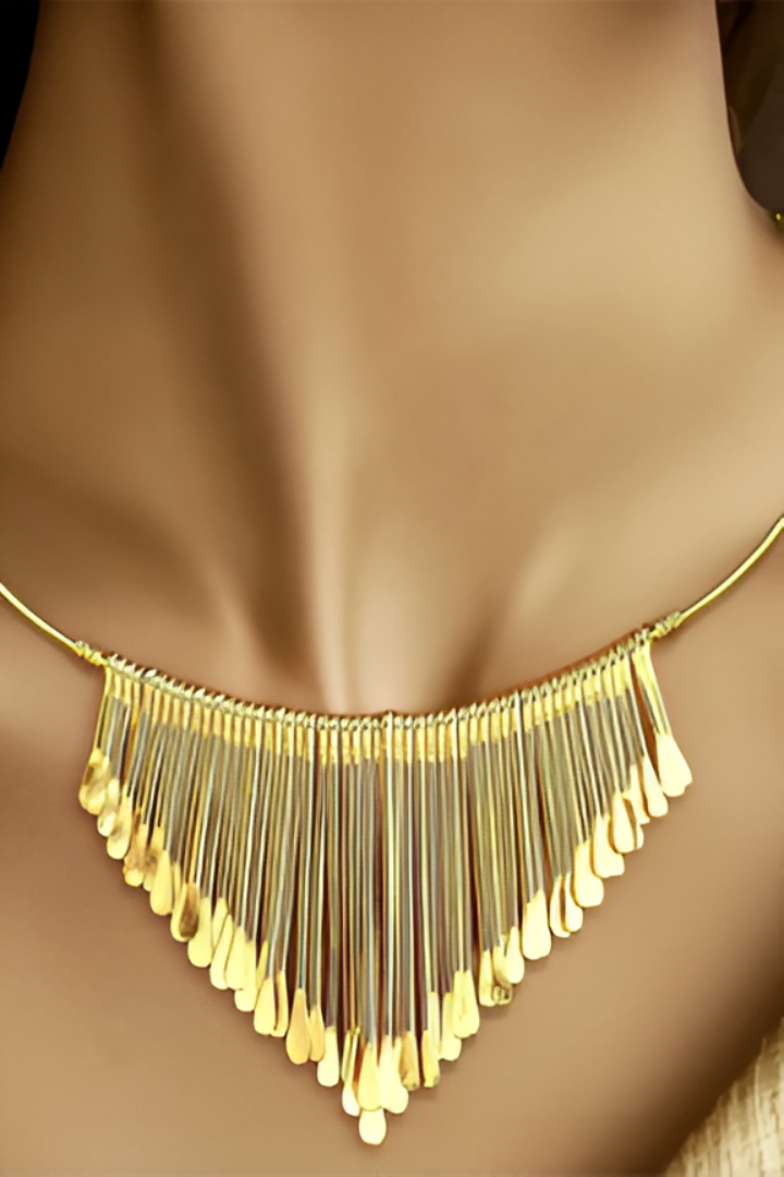 Fringe Coin Statement Necklace